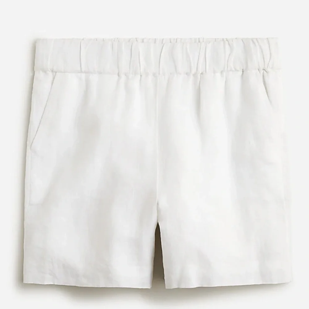 J crew Tropez short in linen white